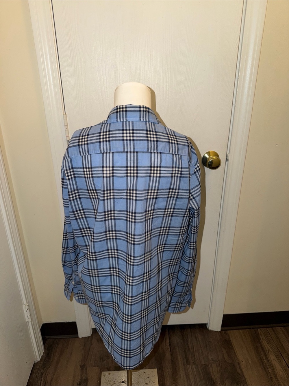 Frank & Eileen Blue Plaid Button-Up Blouse - Picture 3 of 9